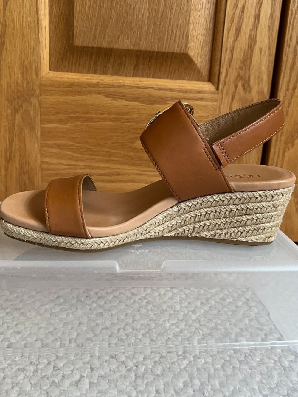 UGG -- Navee Espadrille Wedge Buckle Sandal -- Like New - Picture 9 of 15